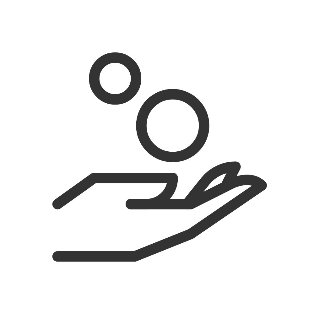 coins in hand icon