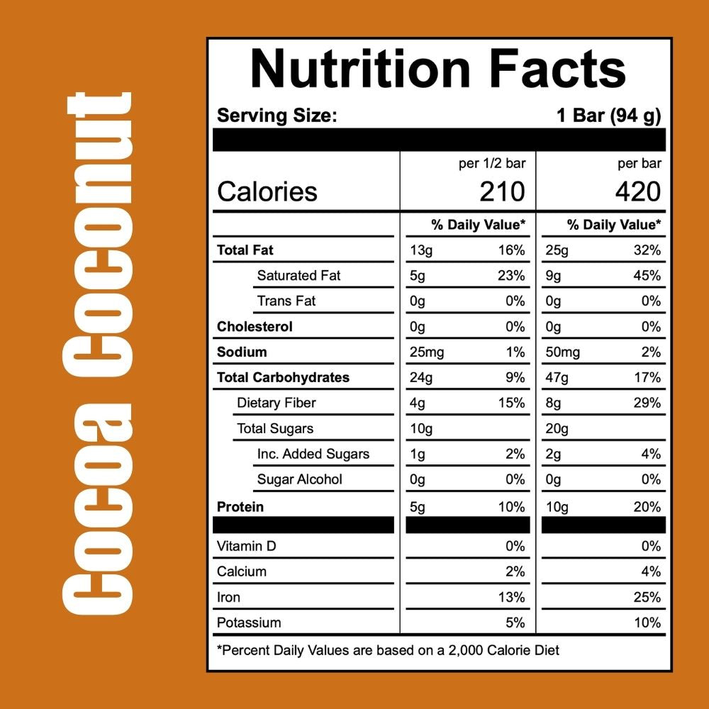 off the farm cocoa coconut nutrition facts