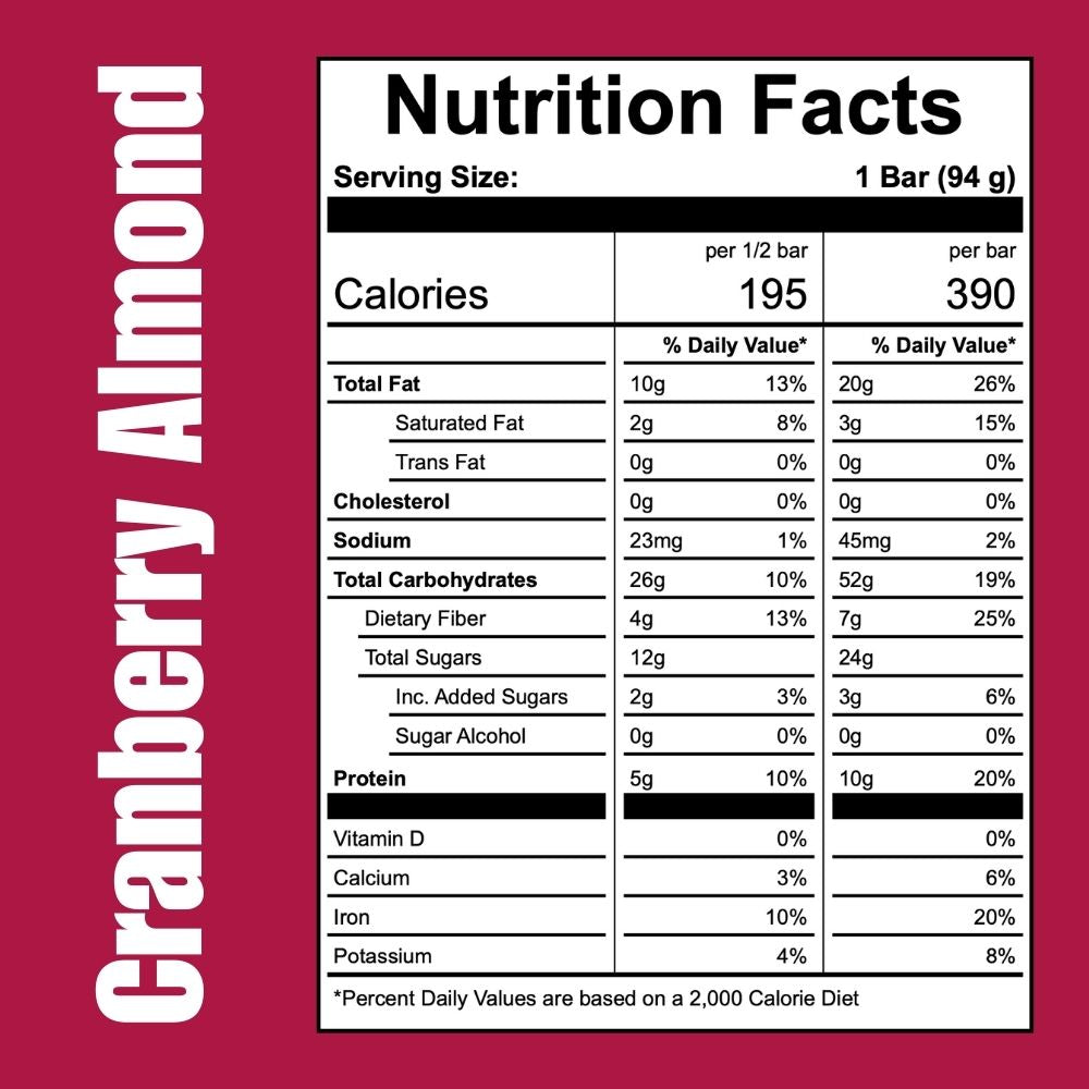Off The Farm Cranberry Almond nutrition facts