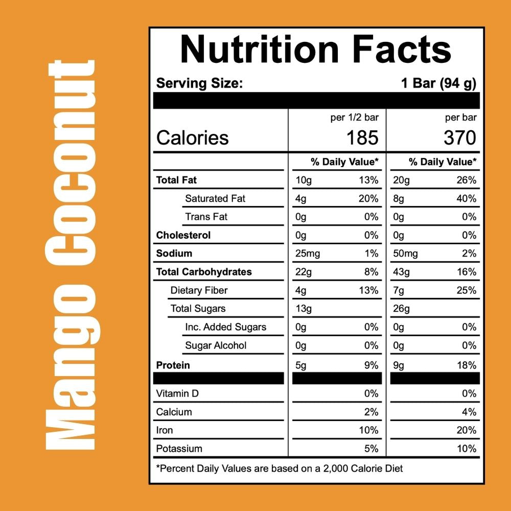 Off The Farm mango coconut nutrition facts