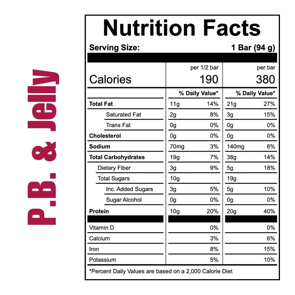 Off The Farm Peanut Butter & Jelly Nutrition Facts